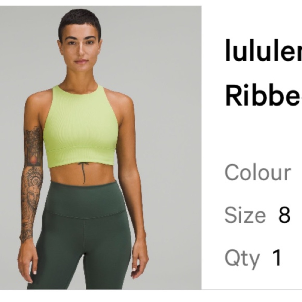 Lululemon energy longline sports bra